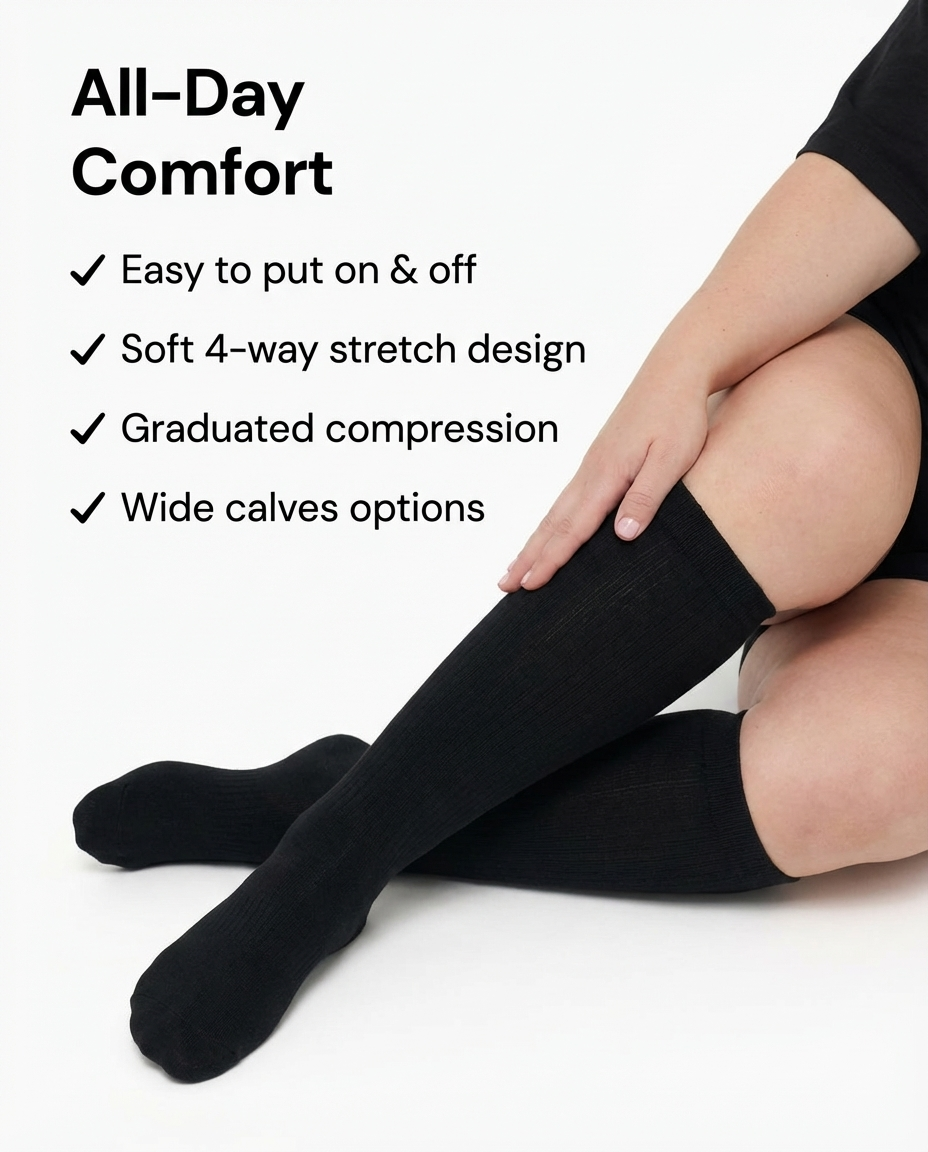 Merino Travel Compression Socks