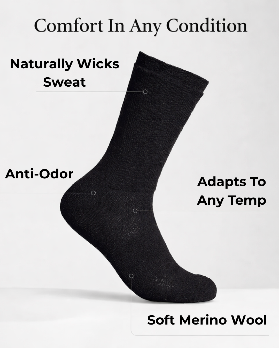 Men's Merino All Season Crew Socks