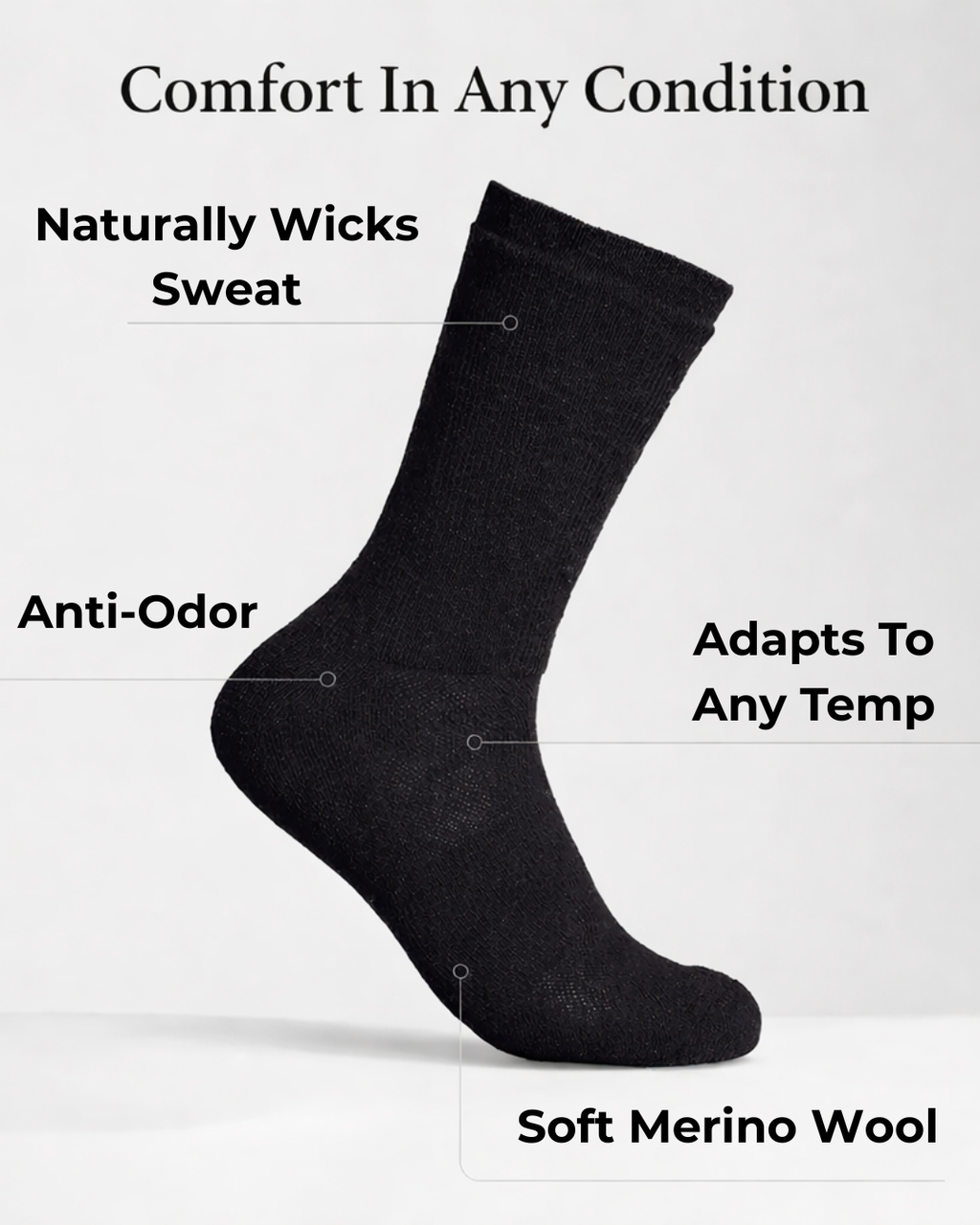 Merino All Season Crew Socks